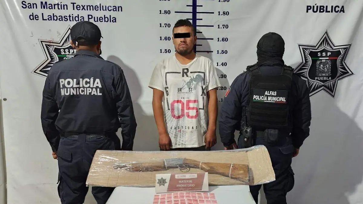 Detencion hombre en Moyotzingo